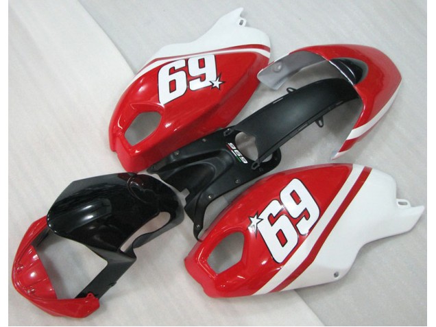 ABS 2008-2012 Black Red White 69 Ducati Monster 696 Moto Fairings UK