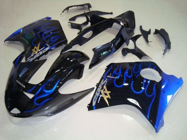 ABS 1996-2007 Black Blue Flame Honda CBR1100XX Blackbird Bike Fairing UK