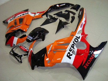 ABS 1995-1998 Black Orange Repsol Honda CBR600 F3 Replacement Fairings UK