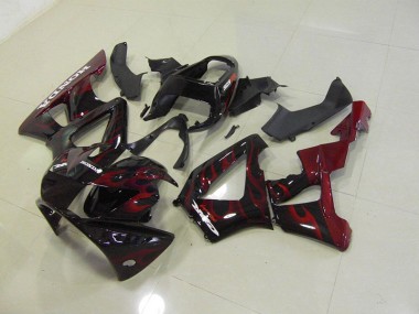 ABS 2000-2001 Black Red Flame Honda CBR900RR 929 Motorcylce Fairings UK