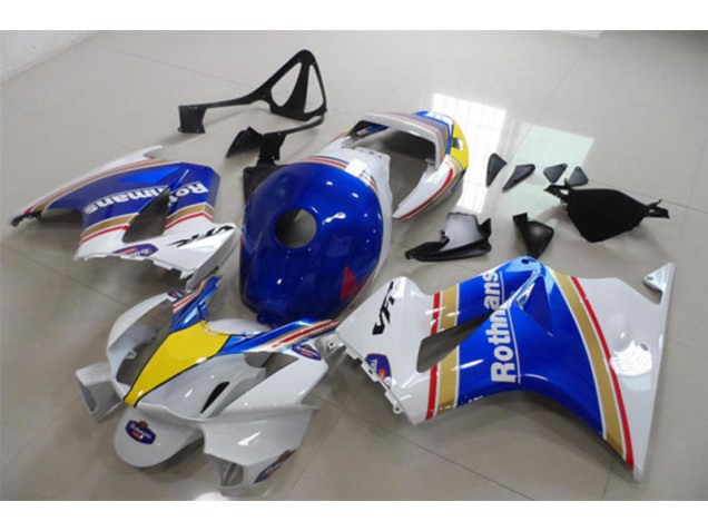 ABS 2002-2013 Blue White Rothmans Honda VFR800 Motorcycle Fairing Kits UK