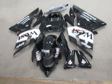 ABS 2003-2005 Black West Ninja Kawasaki ZX10R Motorbike Fairing Kits UK