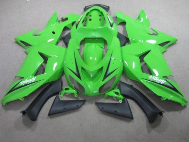 ABS 2006-2007 Green White Ninja Kawasaki ZX10R Motorcyle Fairings UK