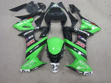 ABS 2008-2010 Black Green Kawasaki ZX10R Bike Fairings UK