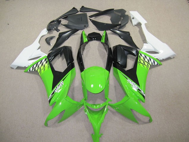 ABS 2008-2010 Black Green Ninja Kawasaki ZX10R Bike Fairings UK