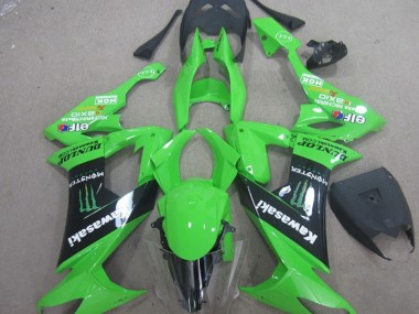 ABS 2008-2010 Green Black Monster Kawasaki ZX10R Motor Bike Fairings UK