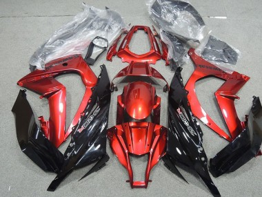 ABS 2011-2015 Black Red Kawasaki ZX10R Moto Fairings UK