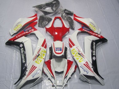 ABS 2011-2015 White Red Silkolene Kawasaki ZX10R Motorcycle Fairings Kit UK