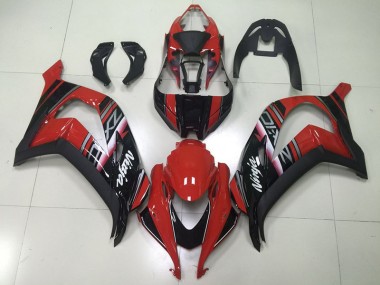 ABS 2016-2019 Black Red Ninja Kawasaki ZX10R Motorcycle Fairings Kit UK