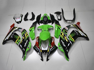 ABS 2016-2019 Green Black Red Ninja Monster Kawasaki ZX10R Motorbike Fairings UK