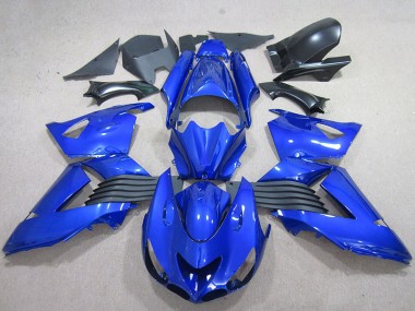 ABS 2006-2011 Blue Kawasaki ZX14R ZZR1400 Motorbike Fairing Kits UK