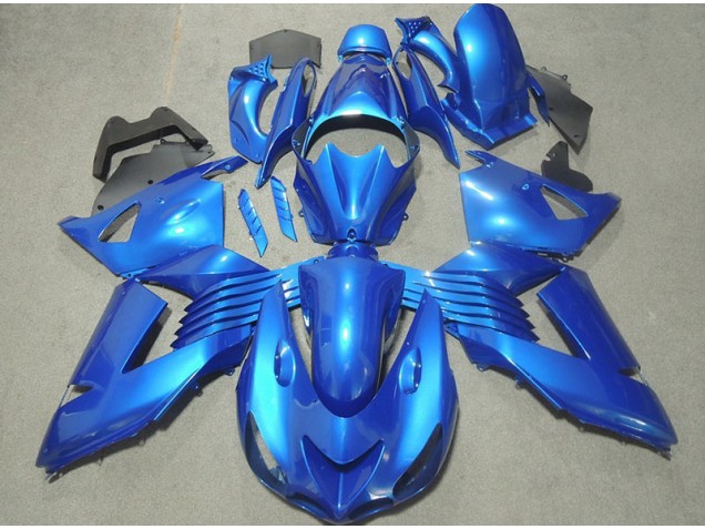 ABS 2006-2011 Blue Kawasaki ZX14R ZZR1400 Motorcylce Fairings UK