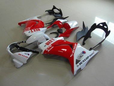 ABS 2008-2012 Red White BEET Kawasaki ZX250R Motor Fairings UK