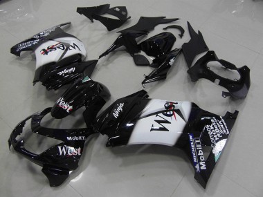 ABS 2008-2012 Black West Kawasaki ZX250R Motorcycle Fairing Kits UK