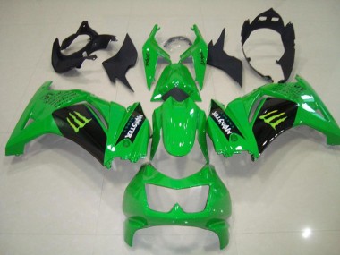 ABS 2008-2012 Green Monster Kawasaki ZX250R Motorcycle Fairing Kit UK