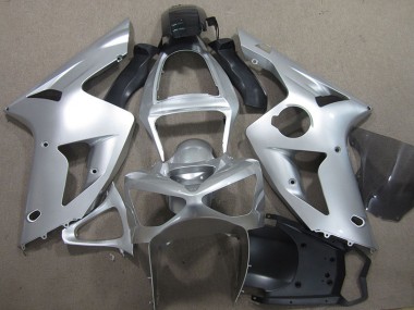 ABS 2003-2004 Silver Kawasaki ZX6R Motorcycle Fairings Kit UK