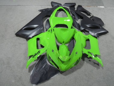 ABS 2005-2006 Green Black Ninja 636 Kawasaki ZX6R Motorcycle Fairings Kits UK