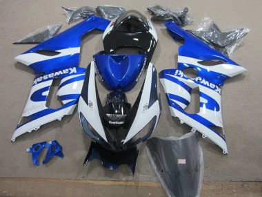 ABS 2005-2006 Blue White Kawasaki ZX6R Motorcycle Replacement Fairings UK