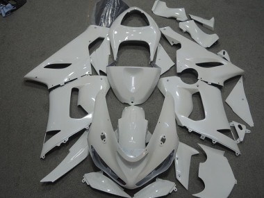 ABS 2005-2006 White Kawasaki ZX6R Motorcycle Fairings Kit UK