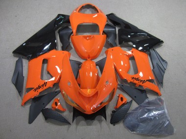 ABS 2005-2006 Orange Black Ninja Kawasaki ZX6R Motorcylce Fairings UK