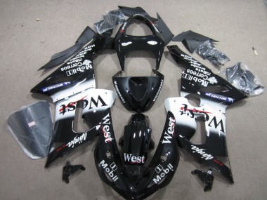 ABS 2005-2006 Black West Mobil Ninja 636 Kawasaki ZX6R Motorbike Fairings UK