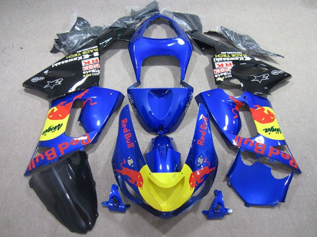 ABS 2005-2006 Blue Red Bull Ninja Kawasaki ZX6R Motorcycle Fairing Kit UK