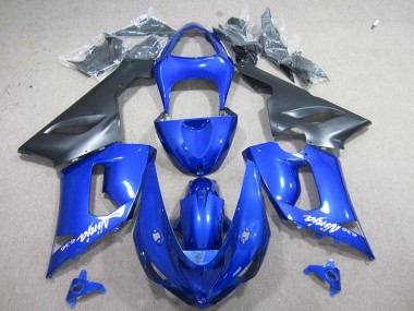 ABS 2005-2006 Blue White Ninja 636 Kawasaki ZX6R Motorcyle Fairings UK