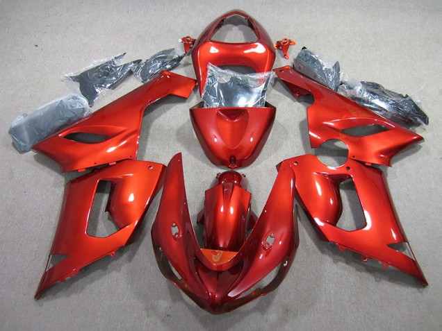 ABS 2005-2006 Orange Kawasaki ZX6R Motor Fairings UK