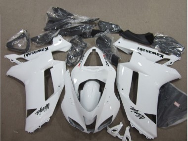 ABS 2007-2008 White Kawasaki ZX6R Bike Fairings UK