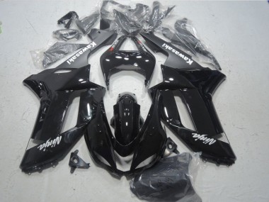 ABS 2007-2008 Black White Ninja Kawasaki ZX6R Bike Fairings UK