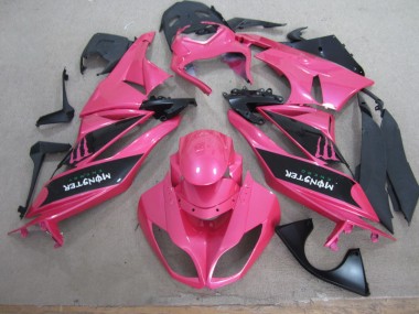 ABS 2009-2012 Pink Black Monster Kawasaki ZX6R Motor Fairings UK