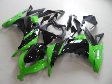 ABS 2013-2016 Black Green Kawasaki ZX300R Motorbike Fairing Kits UK