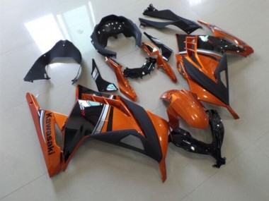 ABS 2013-2016 Black Orange Kawasaki ZX300R Motor Fairings UK