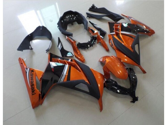 ABS 2013-2016 Black Orange Kawasaki ZX300R Motor Fairings UK