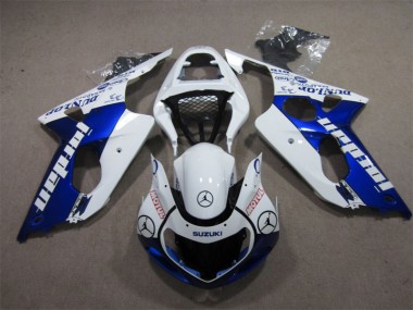 ABS 2000-2002 Blue White Jordan Motul Suzuki GSXR1000 Moto Fairings UK