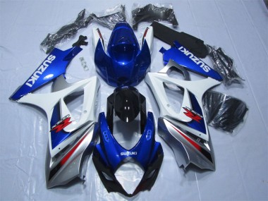 ABS 2007-2008 Blue White Suzuki GSXR1000 Bike Fairings UK