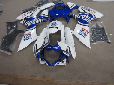 ABS 2011-2021 Blue White Lucky Strike Motul Suzuki GSXR600 Motorcycle Fairings Kit UK