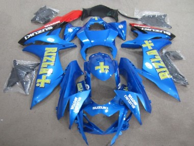 ABS 2011-2021 Blue Yellow Rizla Suzuki GSXR600 Motorcylce Fairings UK