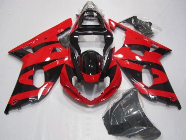 ABS 2001-2003 Black Red Suzuki GSXR750 Motorcycle Fairings UK