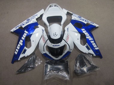 ABS 2001-2003 White Blue Motul Suzuki GSXR750 Motorcycle Fairing Kit UK