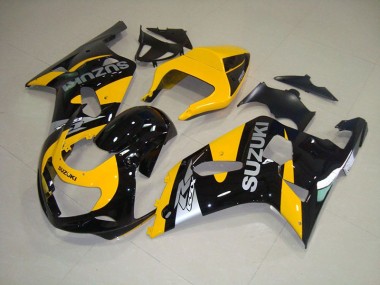 ABS 2001-2003 Yellow Black Suzuki GSXR750 Bike Fairing UK