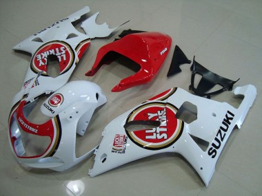 ABS 2001-2003 Red White Lucky Strike Suzuki GSXR750 Motorcyle Fairings UK