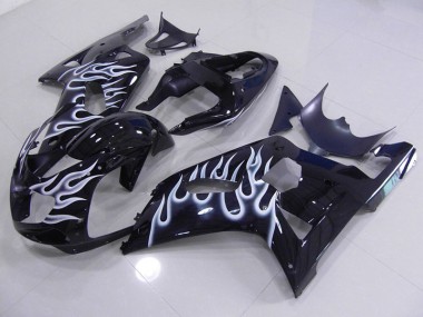 ABS 2001-2003 Blue White Flame Suzuki GSXR750 Motor Fairings UK