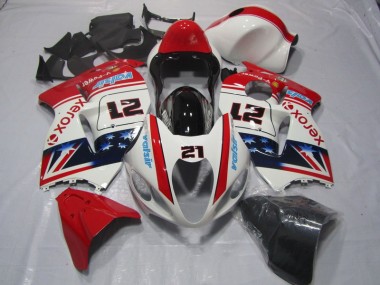 ABS 1996-2007 White Red Xerox 21 Suzuki GSXR1300 Hayabusa Motorcycle Fairings UK