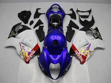 ABS 1996-2007 Blue White Suzuki GSXR1300 Hayabusa Motor Bike Fairings UK