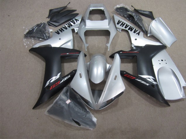 ABS 2004-2006 Silver Black Yamaha YZF R1 Motorcycle Fairings UK