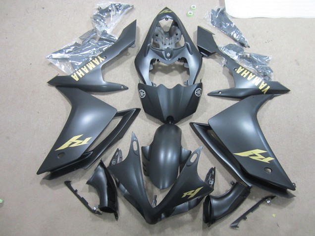 ABS 2007-2008 Black Gold Decal Yamaha YZF R1 Bike Fairing UK