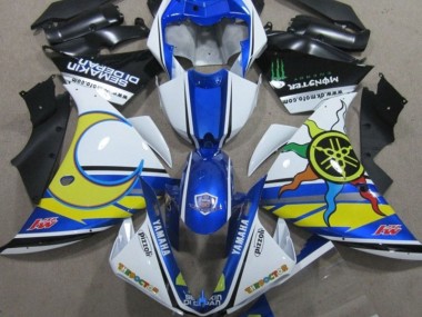 ABS 2009-2011 Blue White Yellow 46 Yamaha YZF R1 Replacement Fairings UK