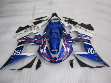 ABS 2003-2005 Blue White Motul Fiat Yamaha YZF R6 Motorcycle Fairing UK