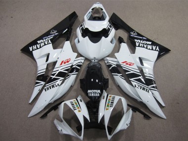 ABS 2006-2007 Black White Motul Yamaha YZF R6 Bike Fairings UK